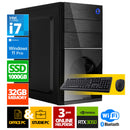 Intel Compleet PC + Muis & Toetsenbord | Intel Core i7 | 32 GB DDR4 | 1 TB SSD | RTX 3050 | Windows 11 Pro + WiFi & Bluetooth