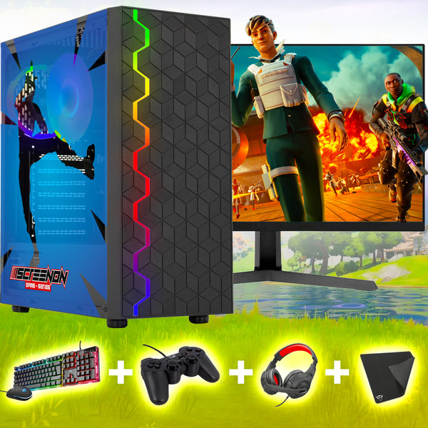 ScreenON - Fortnite Edition Gaming Set - X103154 - V1, V2 & V3 (GamePC.X103154 + 24 Inch Monitor + Toetsenbord + Muis + Controller)