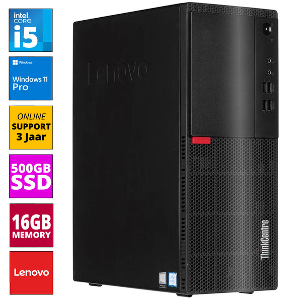 Office PC - Intel Core i5 - 500GB SSD - 16GB RAM - Intel® HD Graphics 630 - M710T-01 - Windows 11 - Allround Computer + WiFi & Bluetooth