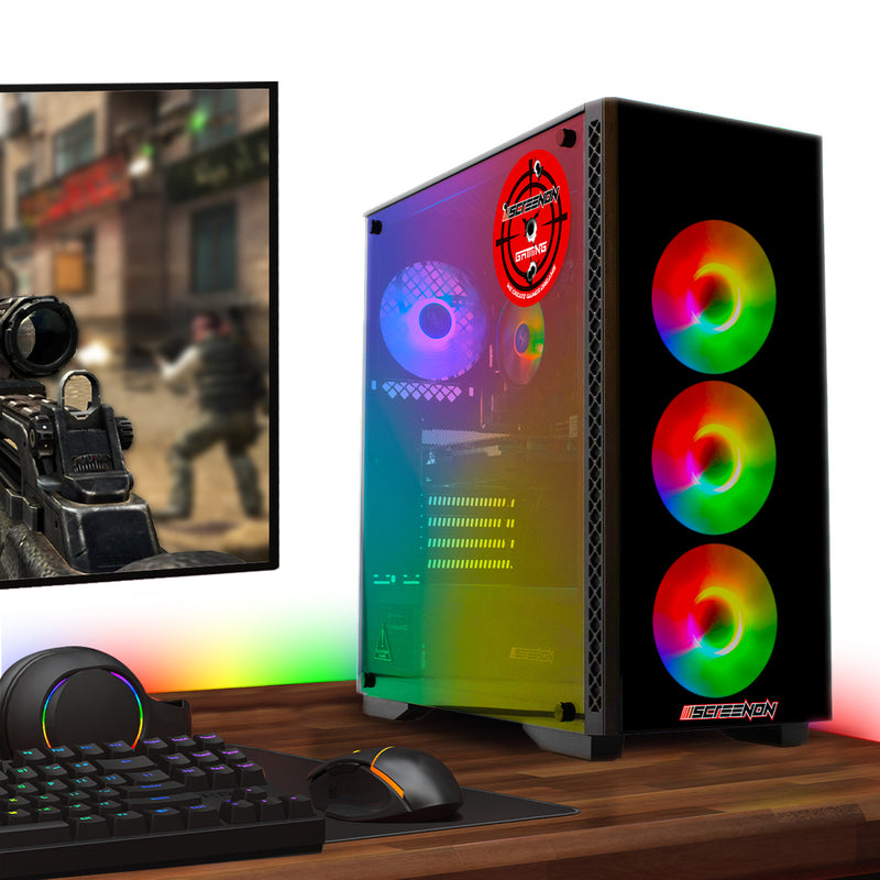 ScreenON - Gaming Set T46187 -S3 (GamePC.T46187 + 27 Inch Monitor + Toetsenbord + Muis)