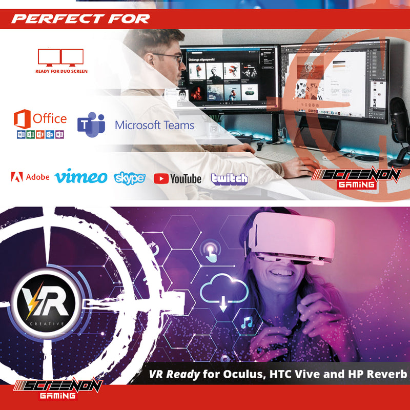 ScreenON - Extreme - Limited Edition - Ryzen 9 5950X - 2TB NVMe SSD + 3TB HDD - RTX 5090 - GamePC.L103 - WiFi