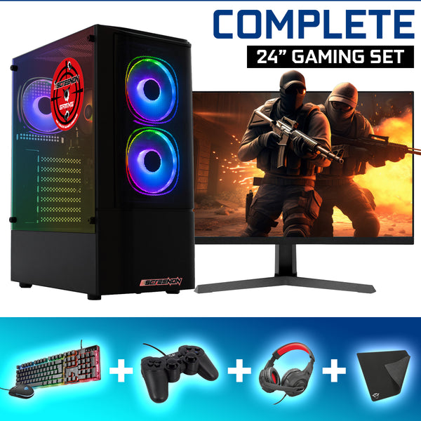 ScreenON - Gaming Set - V115131 - V1 (GamePC.V115131 + 24 Inch Monitor + Toetsenbord + Muis)