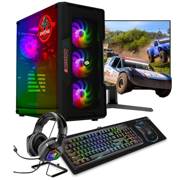 ScreenON - Gaming Set - X52184 - V2 (GamePC.X52184 + 27 Inch Monitor + Toetsenbord + Muis)