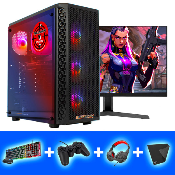 ScreenON - Gaming Set Y24684-S2 (GamePC.Y24684 + 27 Inch Monitor + Toetsenbord + Muis)