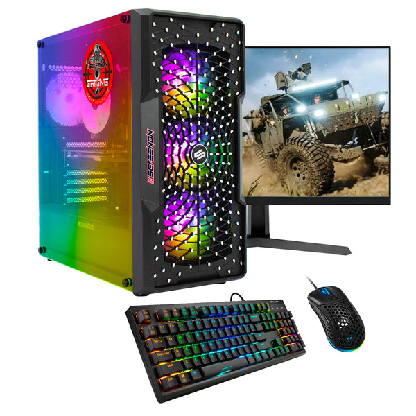 ScreenON - Gaming Set - X54196 - V2 (GamePC.X54196 + 27 Inch Monitor + Toetsenbord + Muis)
