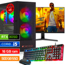 ScreenON - Intel Core i5 - 500GB SSD - 16GB RAM - RTX 3050 - Gaming Set - V92024127 (27" Monitor + Toetsenbord + Muis)