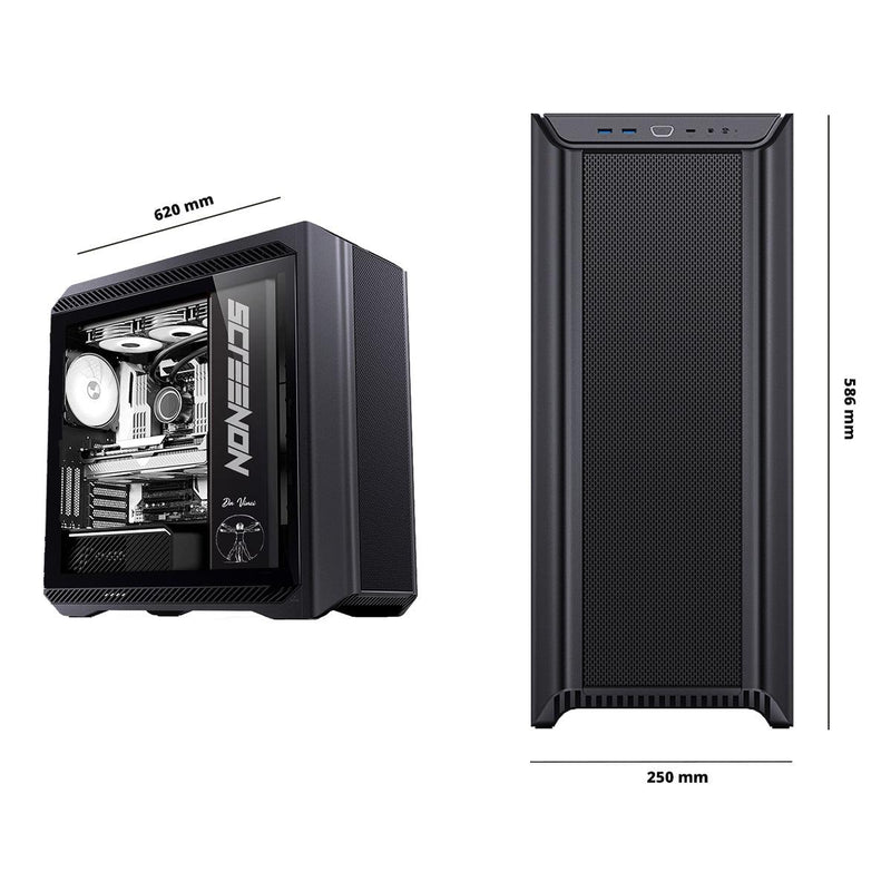 ScreenON - 8K "DaVinci" - Intel Core i9 13900K - RTX 4090 24GB - 128GB DDR5 RAM - 4TB SSD NVMe - 4 x 4TB HDD - Waterkoeling - Extra Stil - ScreenOn
