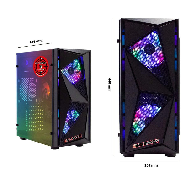 ScreenON - Game Computer / Gaming PC - Ryzen 3 - 500GB M.2 SSD - 16GB RAM - Radeon RX Vega 8 - Game PC TX86537 - Windows 11 - ScreenOn