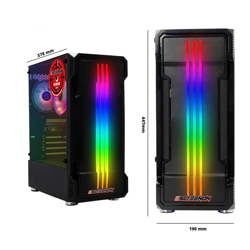 ScreenON - Game Computer / Gaming PC - Ryzen 3 - 500GB M.2 SSD - 16GB RAM - Radeon RX Vega 8 - Game PC TX86543 - Windows 11 - ScreenOn