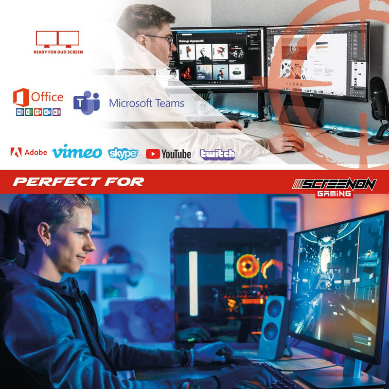 ScreenON - Gaming Set - K3 - AMD 300GE - 240GB M.2 SSD - AMD Radeon RX Vega 3 - WiFi - (GamePC + 24 Inch Monitor + Toetsenbord + Muis) - ScreenOn
