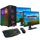 ScreenON - Gaming Set - Y23584 - (GamePC.Y23584 + 2 x 27 Inch Gaming Monitor + Gaming Toetsenbord en Muis) - ScreenOn