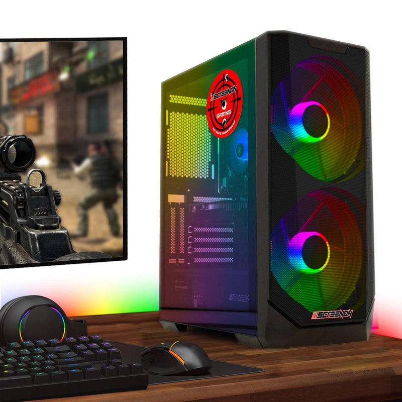 ScreenON - Intel Core i7 - 1TB M.2 SSD - 16GB RAM - Geforce RTX 3050 - Game PC E723163 - WiFi - ScreenOn
