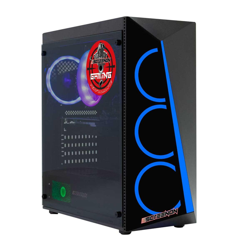 ScreenON  – Night Shark - Ryzen 5 3600 - 240GB M.2 SSD + 1TB HDD - GTX 1050Ti – GamePC.V31229 - WiFi - ScreenOn