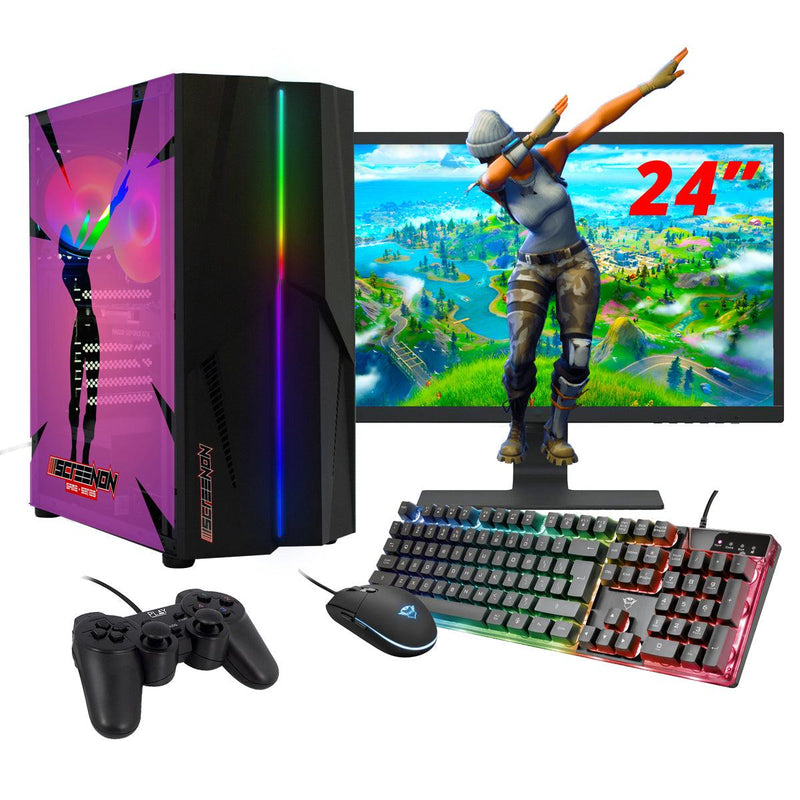 ScreenOn NL - Gaming PC SET | Intel Core i5 | RTX 3050 | RAM 16GB | SSD 512GB | WiFi | + 24 Inch Monitor + Toetsenbord + Muis + Controller | H32520 - ScreenOn