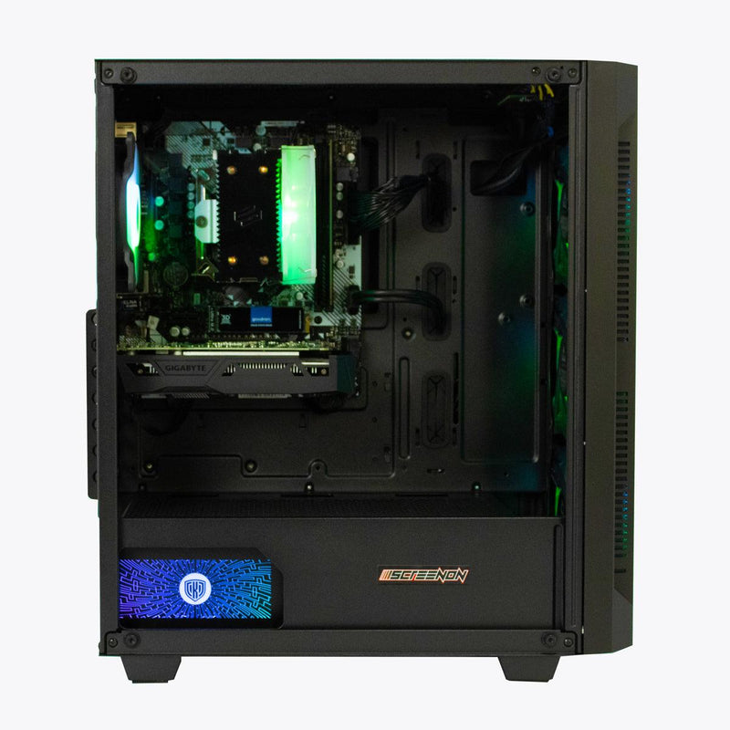 ScreenON - Racing Gaming Set + Red Bull Flag - F2225024 - (GamePC.F12050 + 24 Inch Monitor + Toetsenbord + Muis + Controller + Gratis Red Bull Flag) - ScreenOn